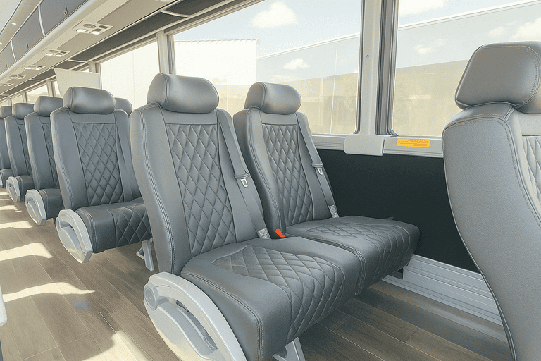 interior of Coach Bus Kent charter bus