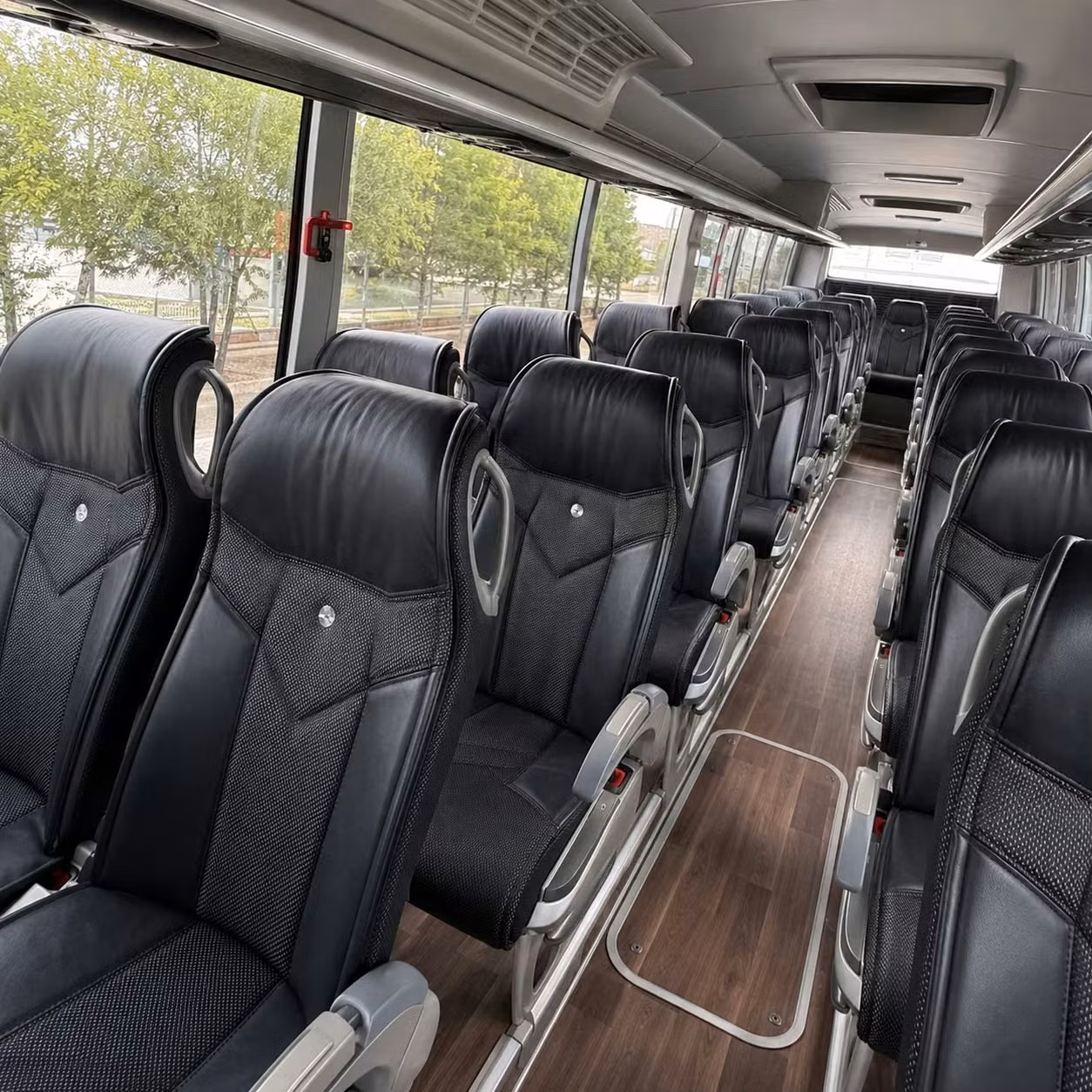 56 passenger charter bus inside